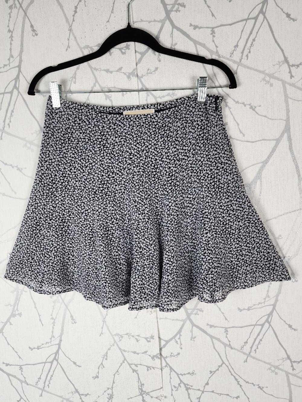 Michael Michael Kors Ditsy Floral Chiffon Overlay Flowy Mini Skirt